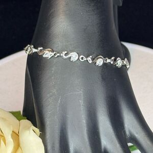 Swan Crystal Tennis Bracelet Made With Swarovski Crystals